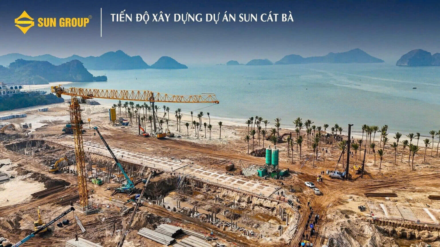 tiến độ dự án xanh island by sun group cát bà