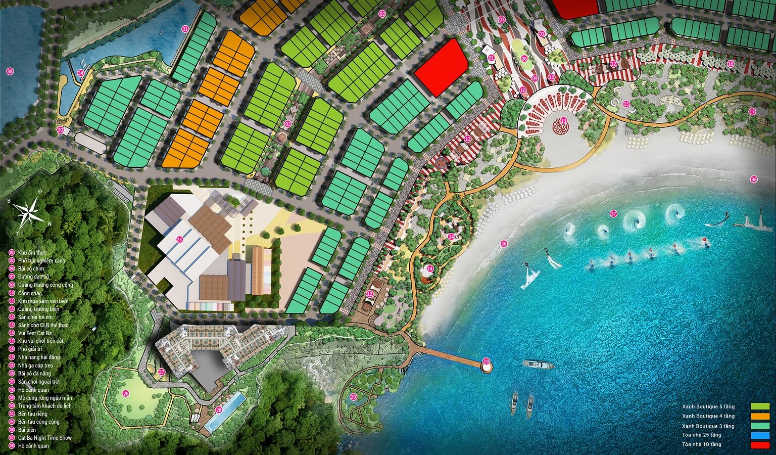 vị trí dự án the xanh 1 cát bà